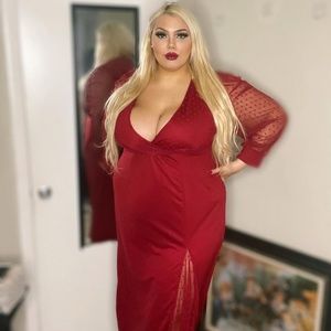 Plus Size V-neck Belt Design Long Sleeves Dress size 4X from icurvee